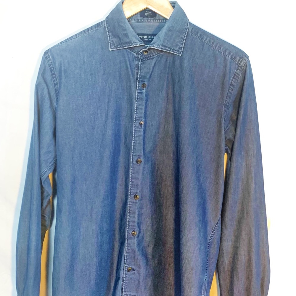 Peter Millar Collection Japanese Denim Shirt Men M